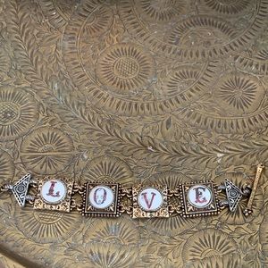 LOVE scrolled bracelet by Lucky Brand